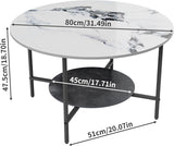 Coffee Tables: 2-Tier Sintered Stone Coffee Table