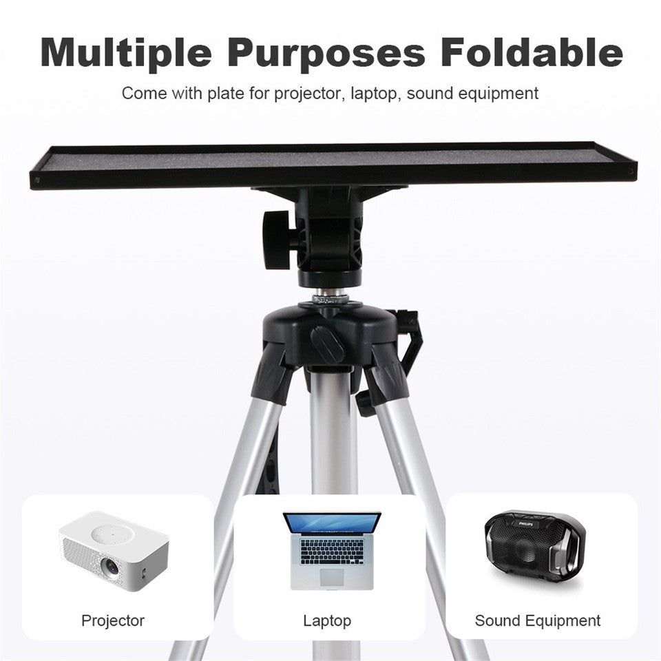 Screens & Stands: Universal Projector Tripod Laptop Floor Stand DJ Equipment Holder with Plate