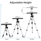 Screens & Stands: Universal Projector Tripod Laptop Floor Stand DJ Equipment Holder with Plate
