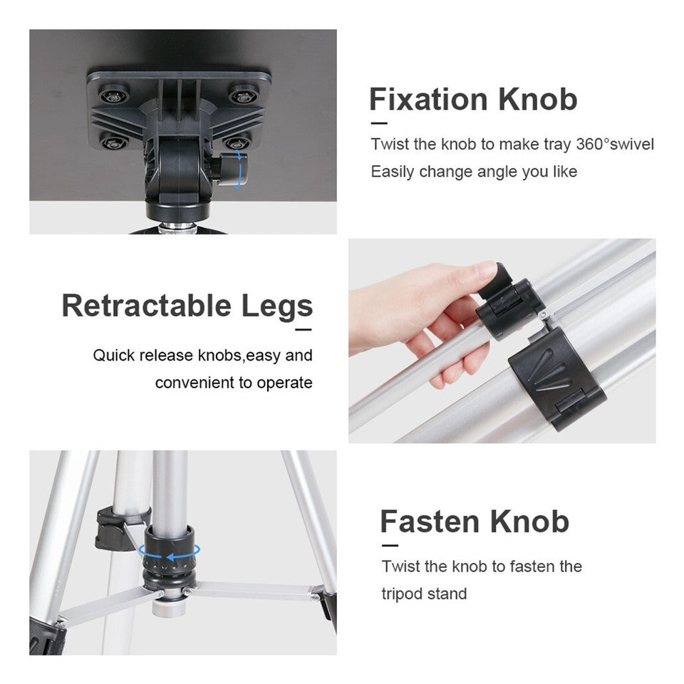 Screens & Stands: Universal Projector Tripod Laptop Floor Stand DJ Equipment Holder with Plate