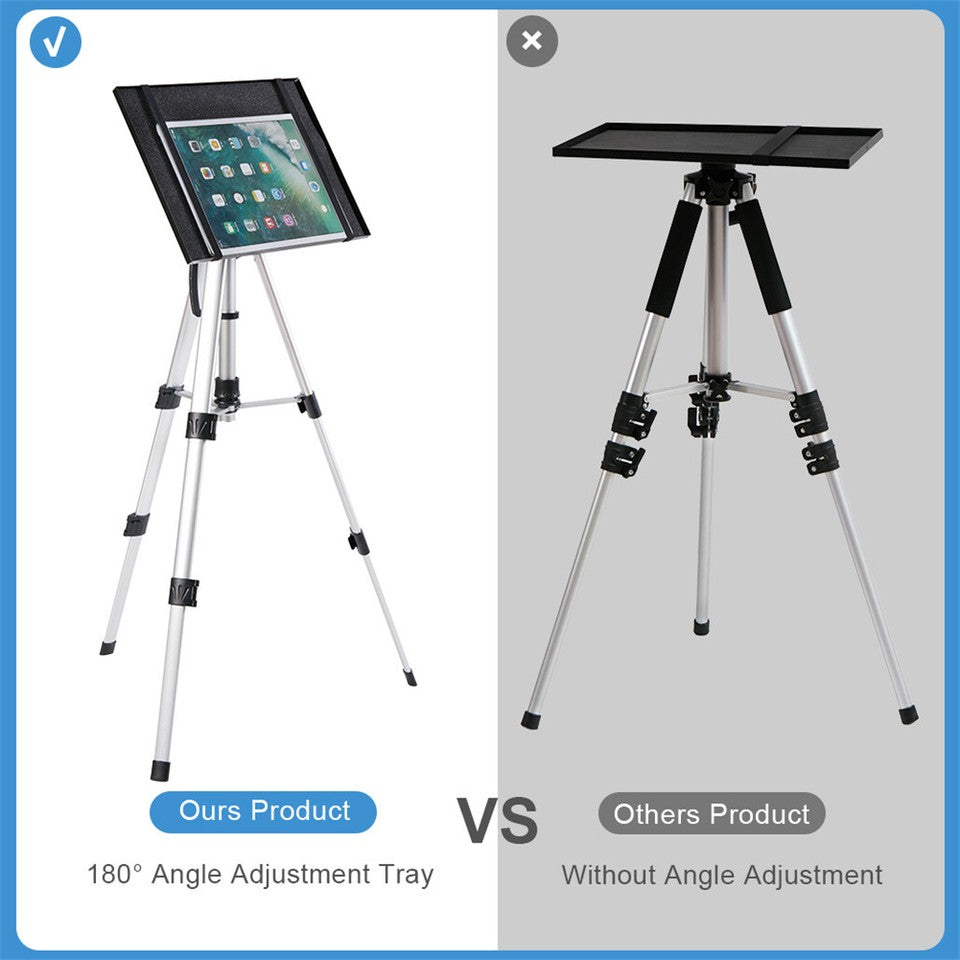 Screens & Stands: Universal Projector Tripod Laptop Floor Stand DJ Equipment Holder with Plate