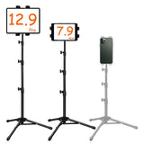 Camera Accessories: Adjustable 4.7-12.9" Stable Tripod Floor Stand Lazy Tablet Mount Holder for iPad