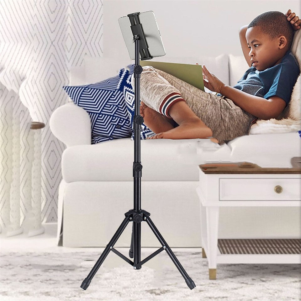 Camera Accessories: Adjustable 4.7-12.9" Stable Tripod Floor Stand Lazy Tablet Mount Holder for iPad