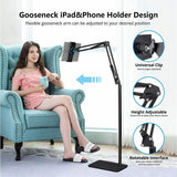Screens & Stands: 360 Tablet Floor Stand Adjustable 5-12.9 Inch Overhead Phone Desktop Holder