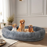 Dog Beds: Xxl Human-Sized Dog Bed Washable Orthopedic Pet Bed Bean Bag With Soft Blanket