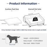 Dog Beds: Large Leather Velvet Dog Sofa Lounge Bed( Grey)