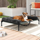 Dog Beds: Oversized Raised Dog Bed with Cooling Bolster Lounger