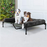 Dog Beds: Oversized Raised Dog Bed with Cooling Bolster Lounger