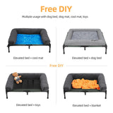 Dog Beds: Oversized Raised Dog Bed with Cooling Bolster Lounger