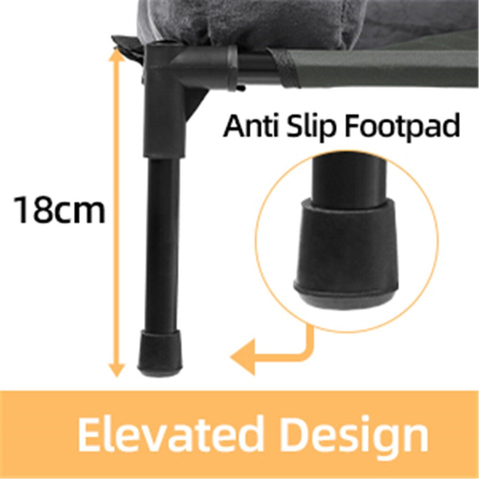 Dog Beds: Oversized Raised Dog Bed with Cooling Bolster Lounger