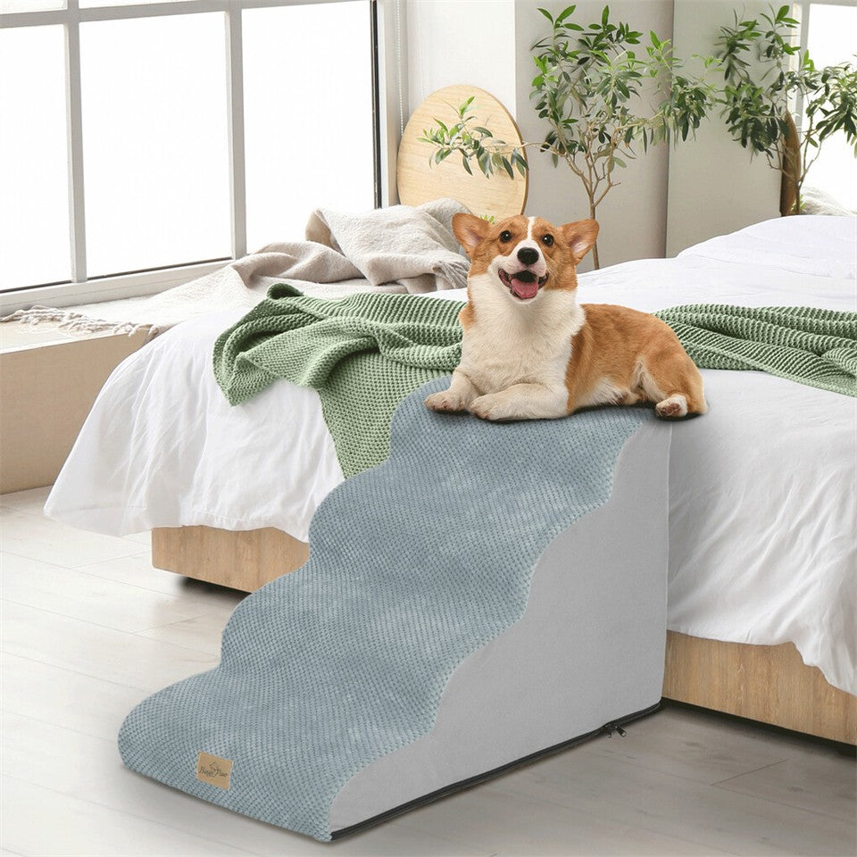 Dog Steps & Ramps: Curved Dog Ramp Stairs for Training & Bed