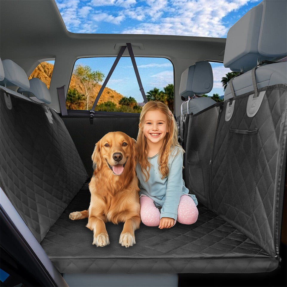 Dog Carriers & Crates: FIN Large Dogs Back Seat Extender Waterproof Dog Hammock Car Seats with Hard Bottom