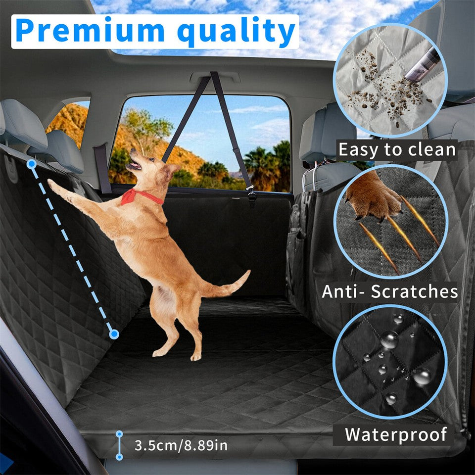 Dog Carriers & Crates: FIN Large Dogs Back Seat Extender Waterproof Dog Hammock Car Seats with Hard Bottom