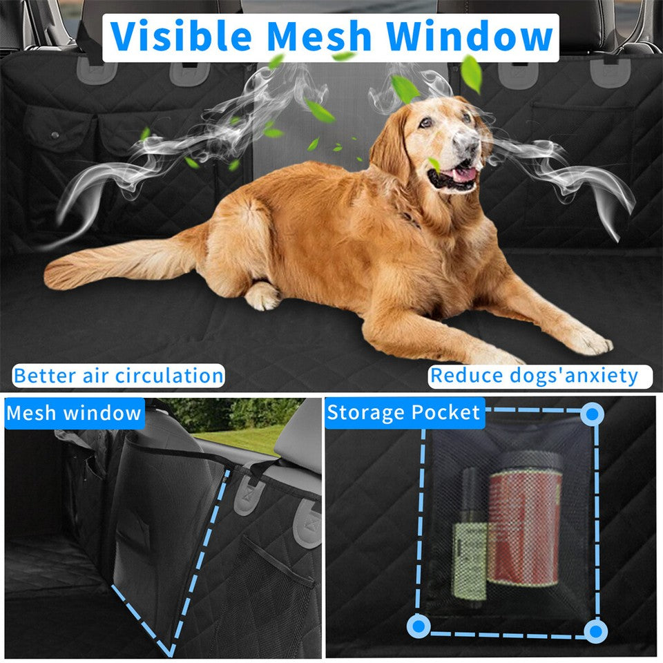 Dog Carriers & Crates: FIN Large Dogs Back Seat Extender Waterproof Dog Hammock Car Seats with Hard Bottom