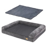 Dog Beds: Deluxe Plush Orthopedic Dog Bed XXL - Waterproof Bolstered Sofa Bed for Large Dogs with Removable Washable Cover