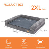 Dog Beds: Deluxe Plush Orthopedic Dog Bed XXL - Waterproof Bolstered Sofa Bed for Large Dogs with Removable Washable Cover