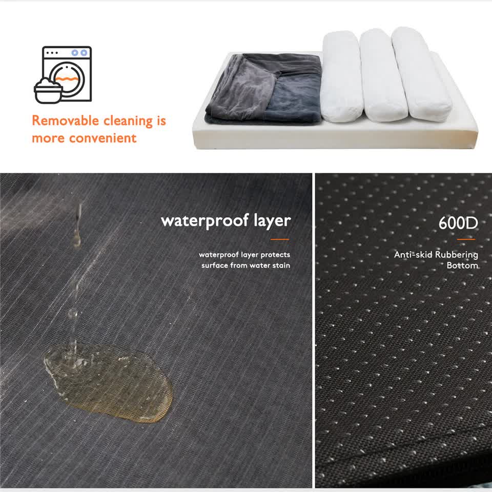 Dog Beds: Orthopedic Dog Bed with Bolster Comfort Mattress