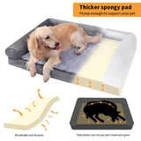 Dog Beds: Orthopedic Dog Bed with Bolster Comfort Mattress