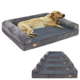 Dog Beds: Orthopedic Dog Bed with Bolster Comfort Mattress