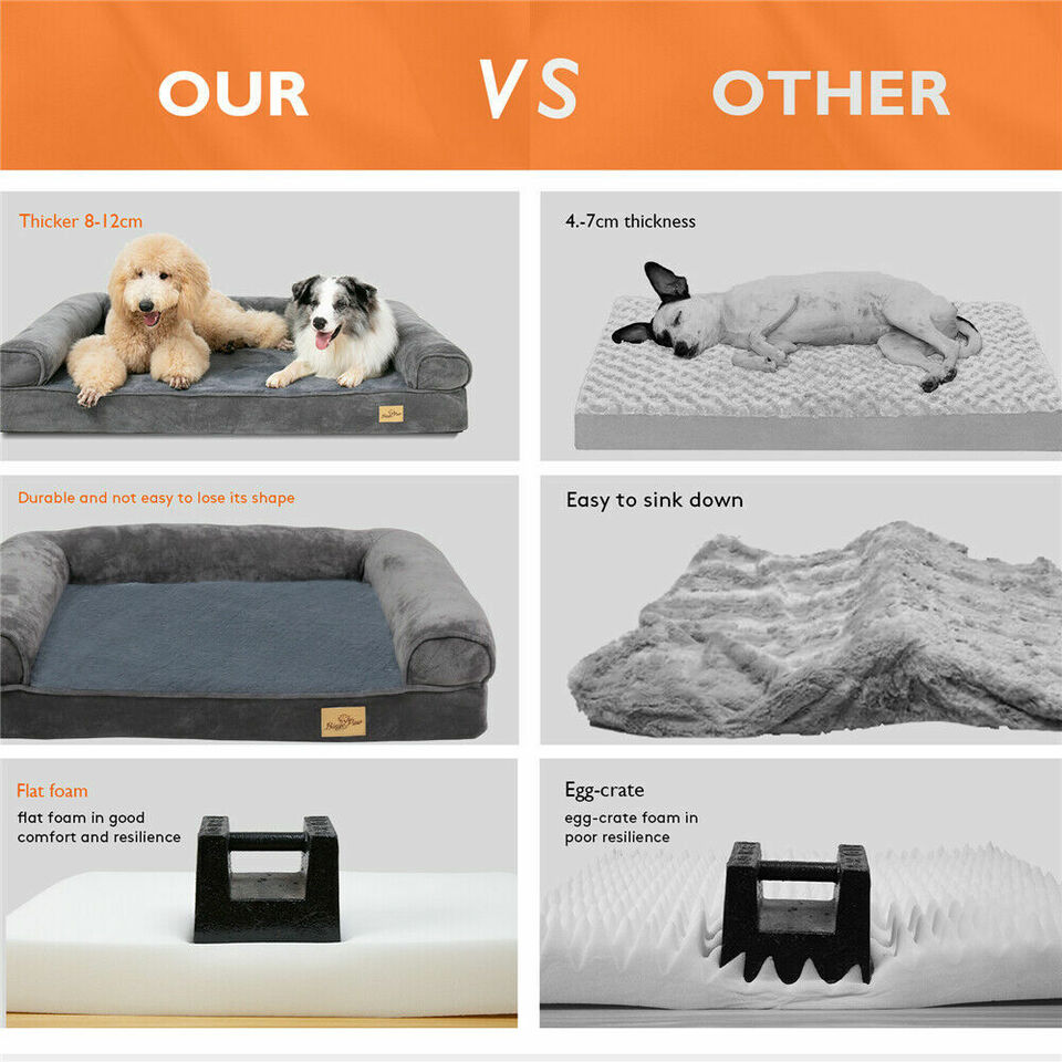 Dog Beds: Orthopedic Dog Bed with Bolster Comfort Mattress