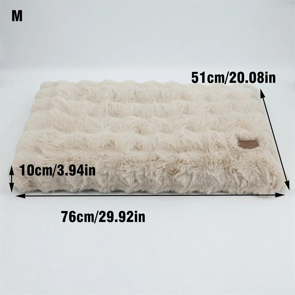 Dog Beds: Plush Dog Crate Bed with Non Slip Base and Removable Cover