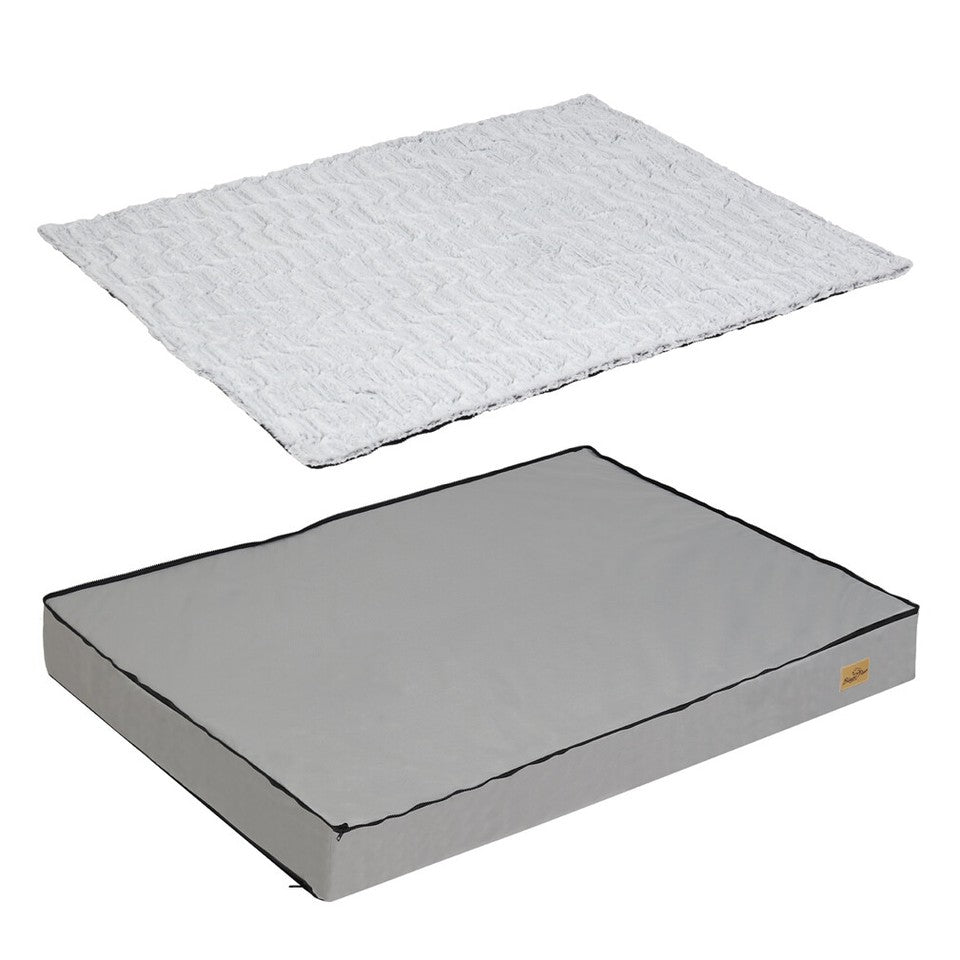 Dog Beds: Soft Washable Dog Bed with Anti-Slip Crate Mat