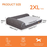 Dog Beds: L-Shaped Dog Bed with Bolstered Cushion & Neck Care