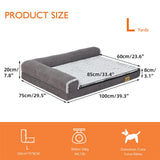 Dog Beds: L-Shaped Dog Bed with Bolstered Cushion & Neck Care