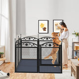 Dog Playpens & Gates: Fin Heavy Duty Dog Play Pen Enclosure Whelping Cage With Fertility Mat Puppy Playpen