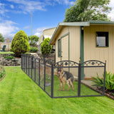 Dog Playpens & Gates: Fin Heavy Duty Dog Play Pen Enclosure Whelping Cage With Fertility Mat Puppy Playpen