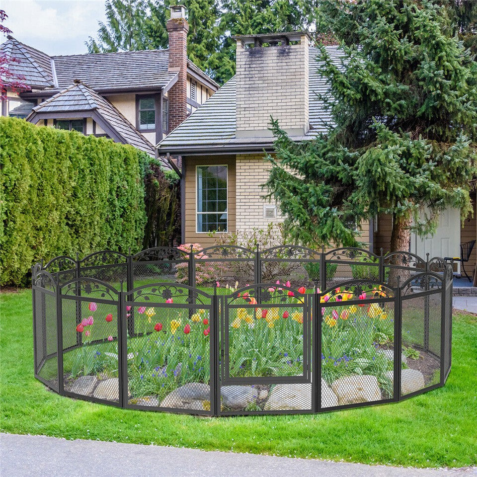 Dog Playpens & Gates: Fin Heavy Duty Dog Play Pen Enclosure Whelping Cage With Fertility Mat Puppy Playpen