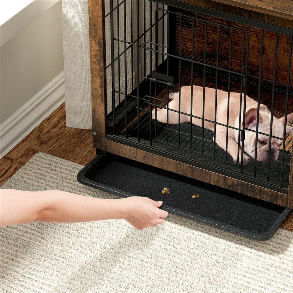 Dog Carriers & Crates: Wooden Pet Crate & Dog Cage End Table