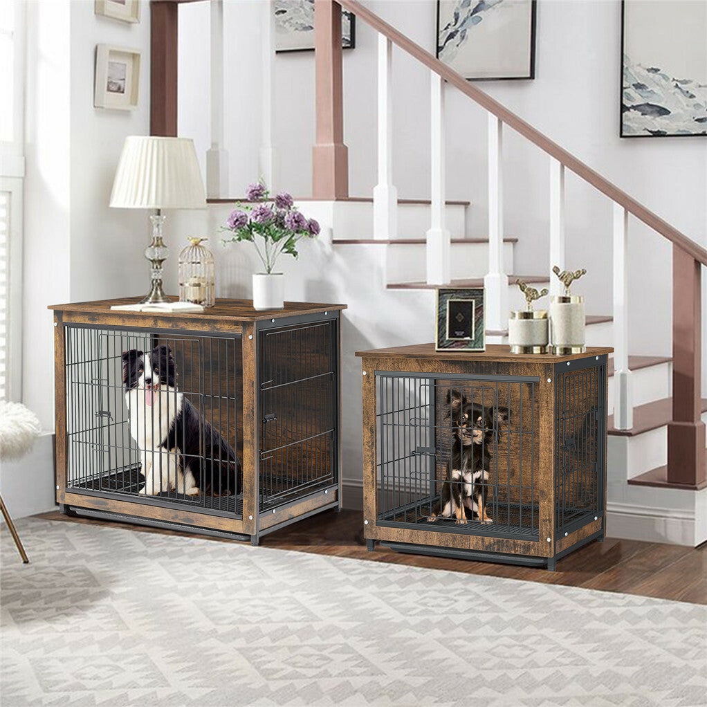 Dog Carriers & Crates: Wooden Pet Crate & Dog Cage End Table