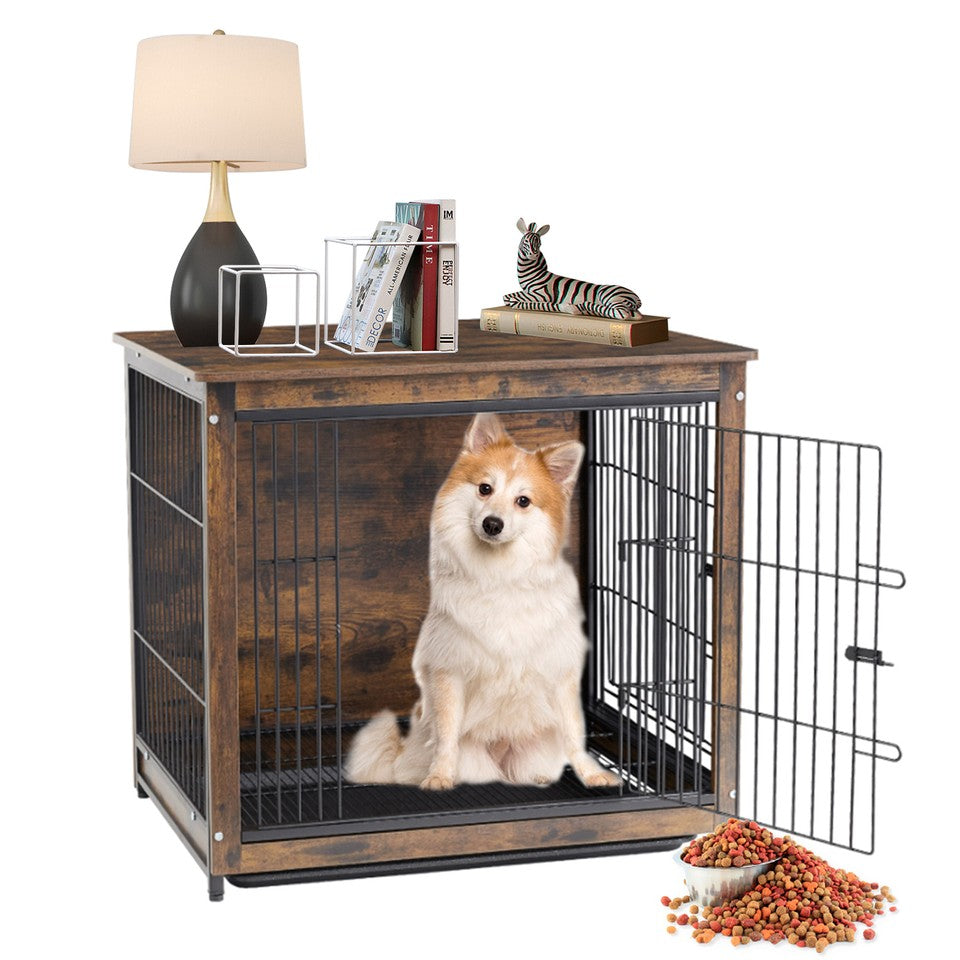 Dog Carriers & Crates: Wooden Pet Crate & Dog Cage End Table