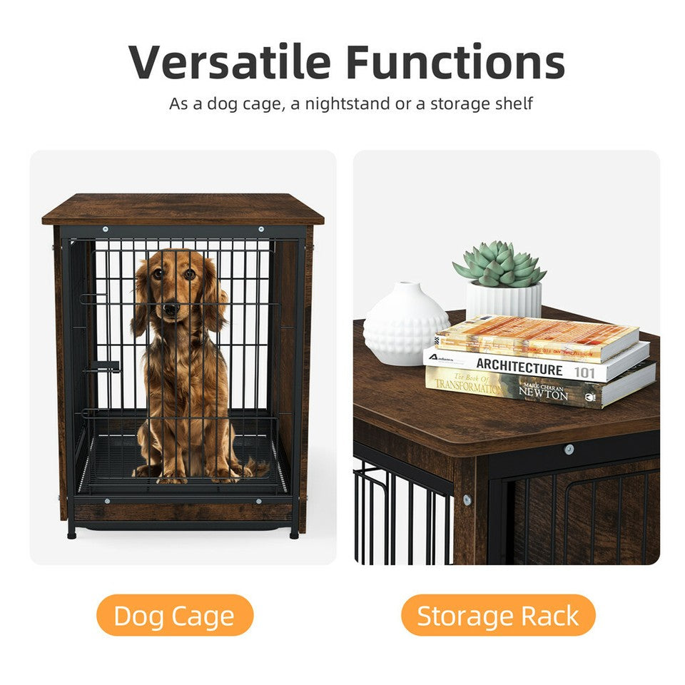 Dog Carriers & Crates: Wooden Pet Crate & Dog Cage End Table