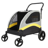 Dog Carriers & Crates: Two Dogs Stroller Divider Pet Travel Stroller Carrier One-key Folding Outdoor