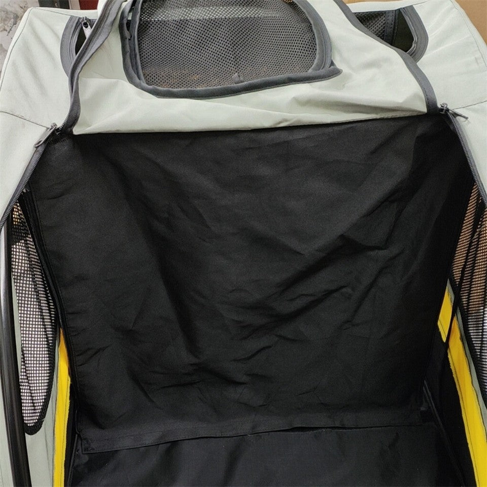 Dog Carriers & Crates: Two Dogs Stroller Divider Pet Travel Stroller Carrier One-key Folding Outdoor