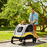 Dog Carriers & Crates: Two Dogs Stroller Divider Pet Travel Stroller Carrier One-key Folding Outdoor