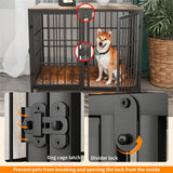 Dog Carriers & Crates: Indestructible Wooden Dog Crate Furniture With Divider For 2 Dogs Cage End Table