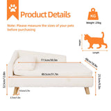 Dog Beds: Luxurious Rectangular Pet Sofa Bed with Anti-Skid Base