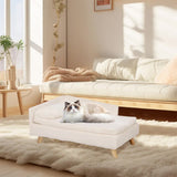 Dog Beds: Luxurious Rectangular Pet Sofa Bed with Anti-Skid Base