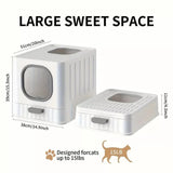 Pool Sweeps & Vacuums: Big Top Entry Deep Tray Enclosed Kitty Cat Litter Box Easy To Clean Pull Handle