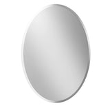 Mirrors: Beveled Edge Oval Wall Mirror, Frameless Decorative Glass Mirror for Bathroom, Living Room, Entryway, Hallway - 50x70cm