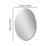Mirrors: Beveled Edge Oval Wall Mirror, Frameless Decorative Glass Mirror for Bathroom, Living Room, Entryway, Hallway - 50x70cm