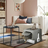Cat Litter: Foldable Fully Enclosed Hooded Cat Litter Box Self-Cleaning Kitty Toilet w Tray