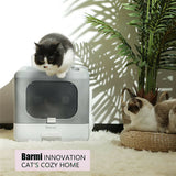 Cat Litter: Foldable Fully Enclosed Hooded Cat Litter Box Self-Cleaning Kitty Toilet w Tray