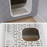 Cat Litter: Large Hooded Cat Litter Box with Enclosed Top
