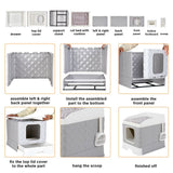 Cat Litter: Large Hooded Cat Litter Box with Enclosed Top