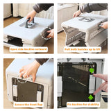 Cat Carriers & Crates: Portable Cat Travel Carrier Collapsible Plastic Kitten Pet Carry Crate