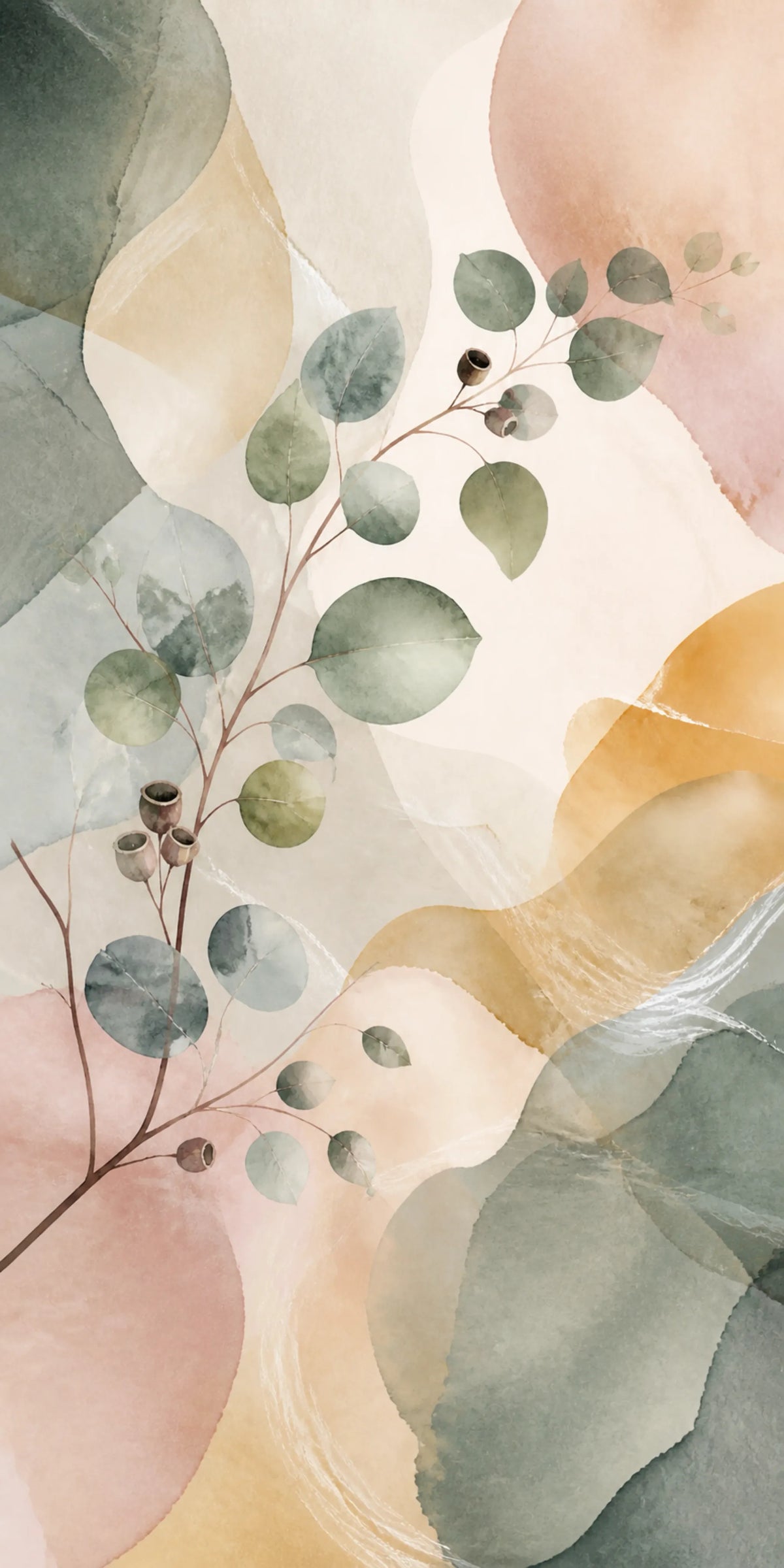 Eucalyptus Reverie Stretched Canvas Wall Art - Portrait - 40W x 50H cm